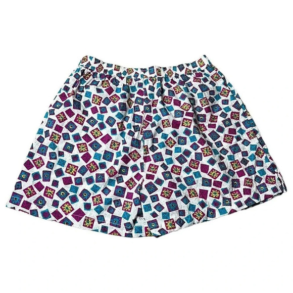 VTG Cheetah Sport Mens Board Shorts Swim Trunks Abstract Geometric 90s Size XL - Picture 3 of 6